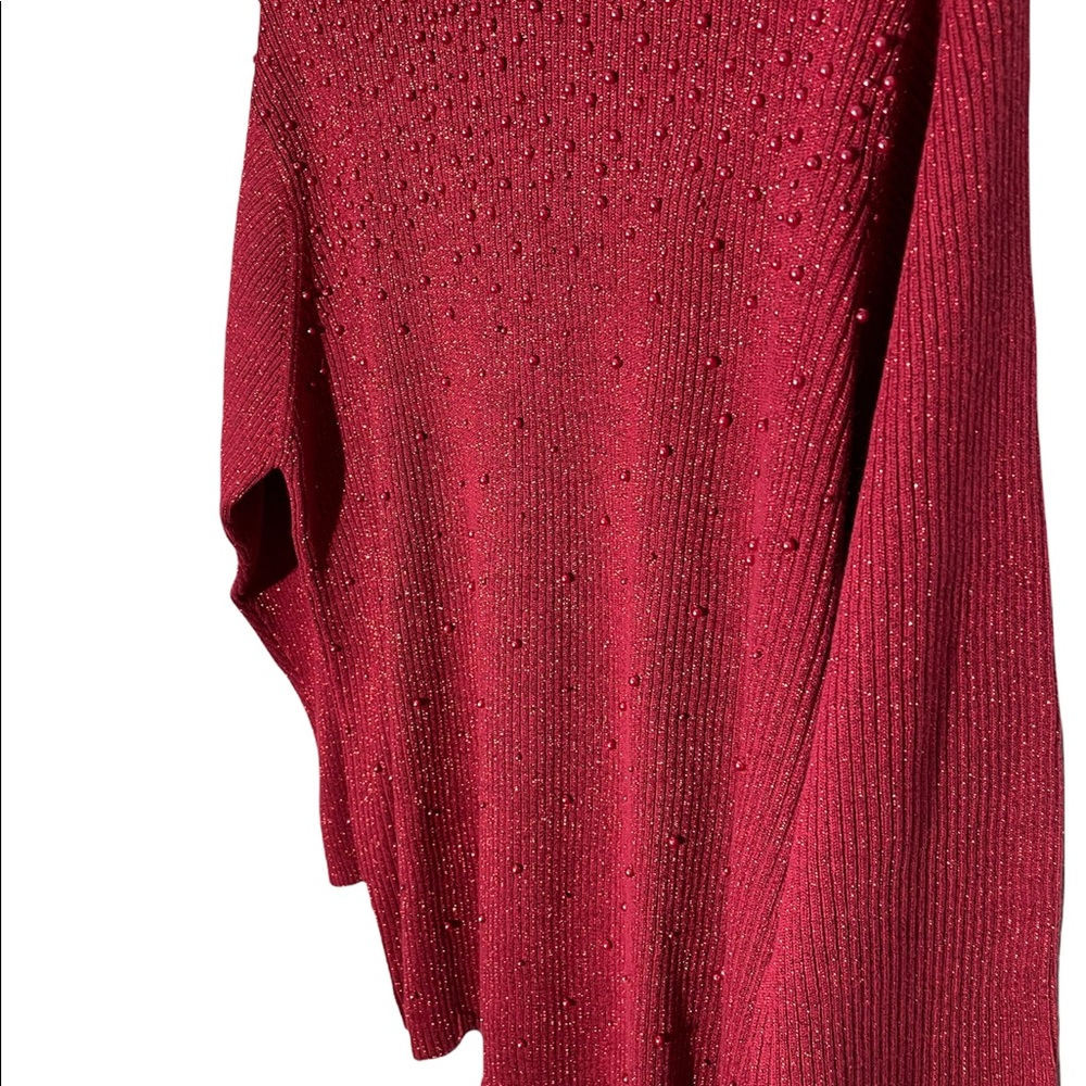 Perfect Silhouettes Vintage Plus Size Beaded Metallic Turtleneck - Picture 6 of 9